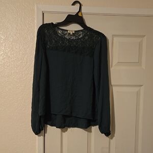 Elegant Green Lace Top
